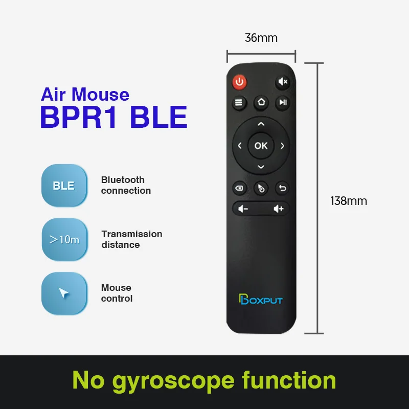 BPR1 BPR1S Plus Voice Air Mouse Remote Control 2.4GHz Wireless Remote With Gyro BLE 5.0 Controller for Android TV Box H96/PC