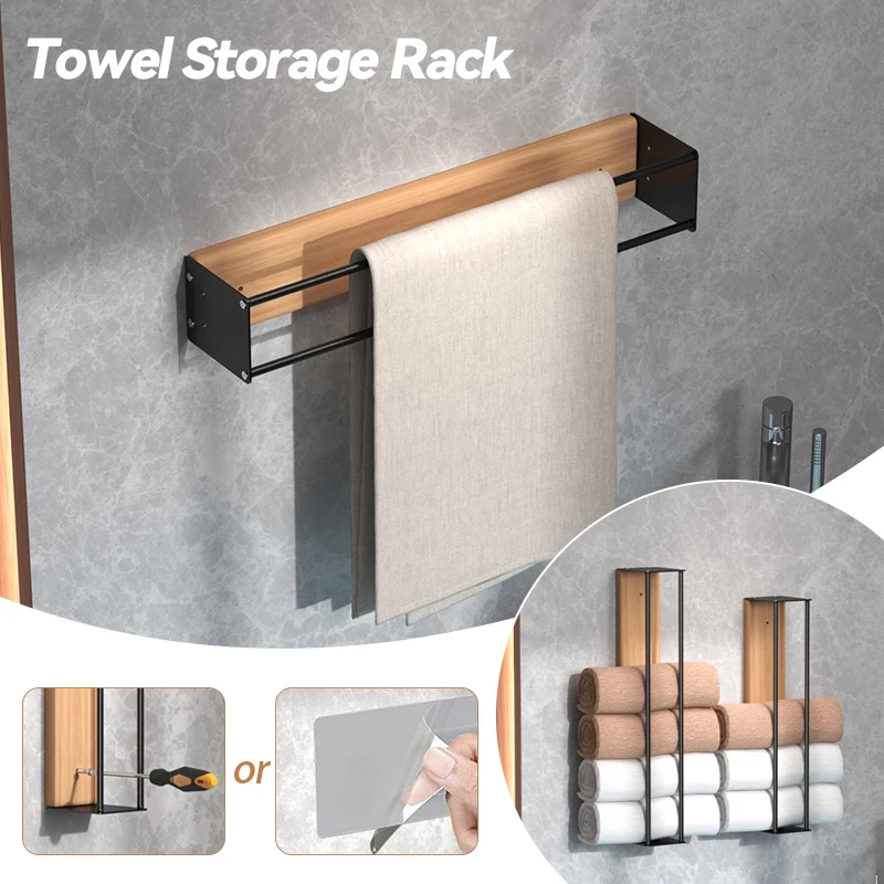 

Самоклеящаяся вешалка для полотенец 40/50 см из нержавеющей стали, настенный держатель без сверления, аксессуары для ванной комнаты