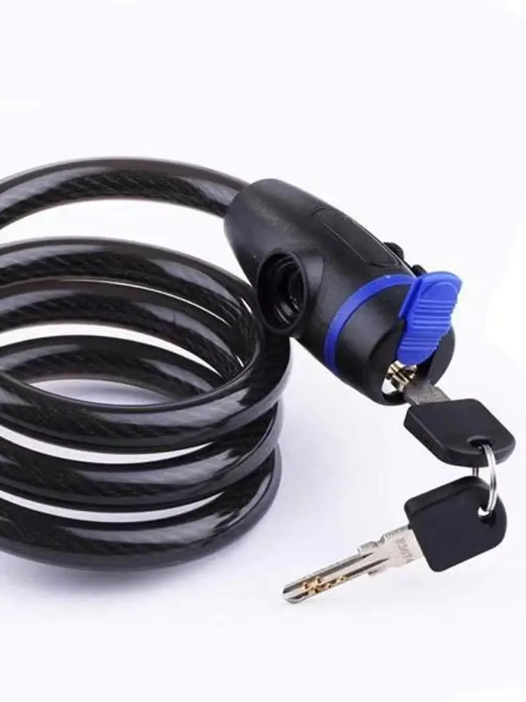 AliExpress NONE Black Bicycle Anti-Theft Chain Lock Bike Portable Metal Steel With 2Keys Safety Lock Motorcycle Bike Lock Bicycle Accessories