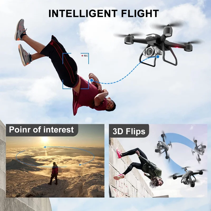 V14 Professional Drone 6K HD Dual Camera Wide Angle WIFI Realtime Transmission FPV Drone Optical Flow Location RC Quadcopter Toy