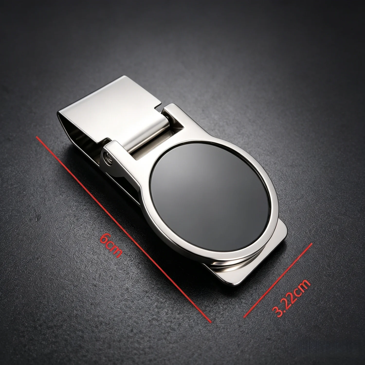 QOONG Custom Lettering Stainless Steel Metal Money Clip Fashion Crafts Novel Cash Clamp Holder Mini Wallet for Men Women 40-011