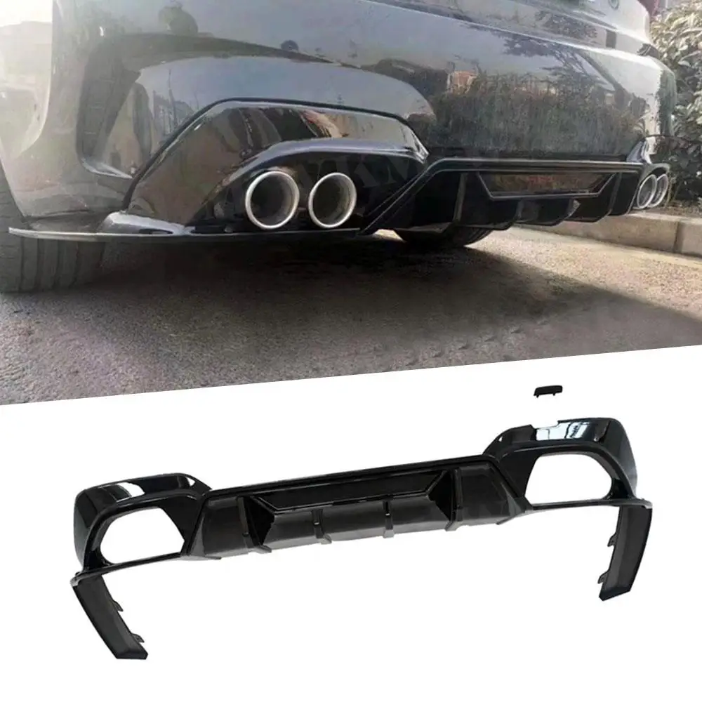 

ABS Gloss Black 3Pcs Rear Bumpers Lip Car Diffuser With Side Splitters for BMW 3 Series G20 G28 M Sport 2019-2021 Carbon Look