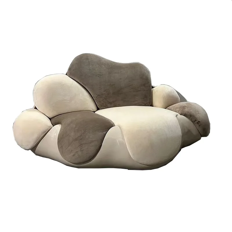 Designer art fiberglass fabric cloud shaped sofa Internet celebrity hotel villa sales lobby lounge chair