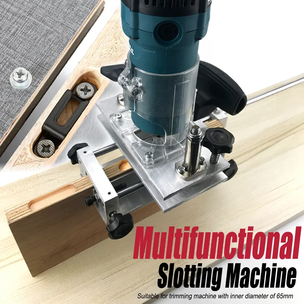 Trimming Machine 2 IN 1 Slotting Machine Invisible Fasteners for Cupboard Connectors Slotter Bearing Woodworking Tools