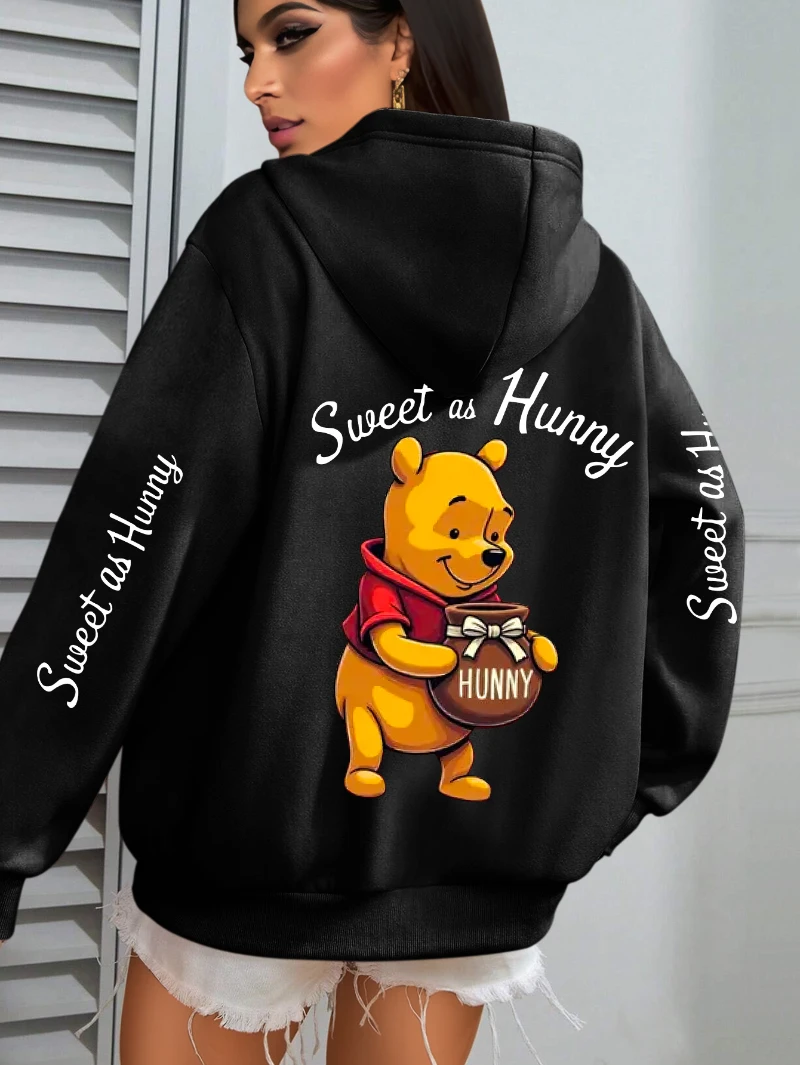 

Potdemiel First Generation Mickey Mouse Minnie Mouse Women Winter Casual Warm Commuting, Date Holiday Elegant Hoodie 2pcs Set