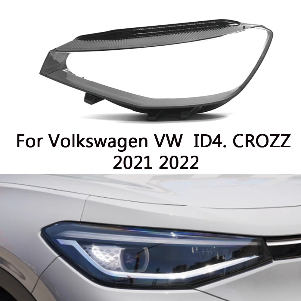 

Auto Head Lamp Light Case For Volkswagen VW ID4 ID4. CROZZ 2021 2022 Headlight Cover Lampshade Glass Lampcover Headlamp Shell