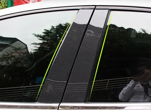 8PCS/Set Carbon Fiber Pillar Posts Door Trim Cover Kit For XRV 2016-2020