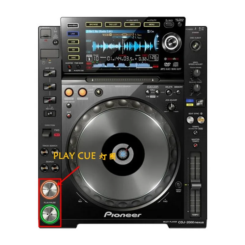 Original Pioneer CDJ-2000 2000nexus Playback Button Translucent Ring DNK5315
