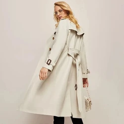 2024 Spring And Autumn Youthful Woman Clothes Women's Trench Coat New In Outerwears Double Breasted Pockets Overcoat Female