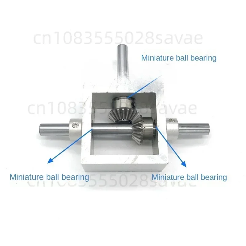 90 degree right angle drive inverted umbrella gearbox, aluminum frame miniature compact angle machine 1 to 1 T-shaped guide box