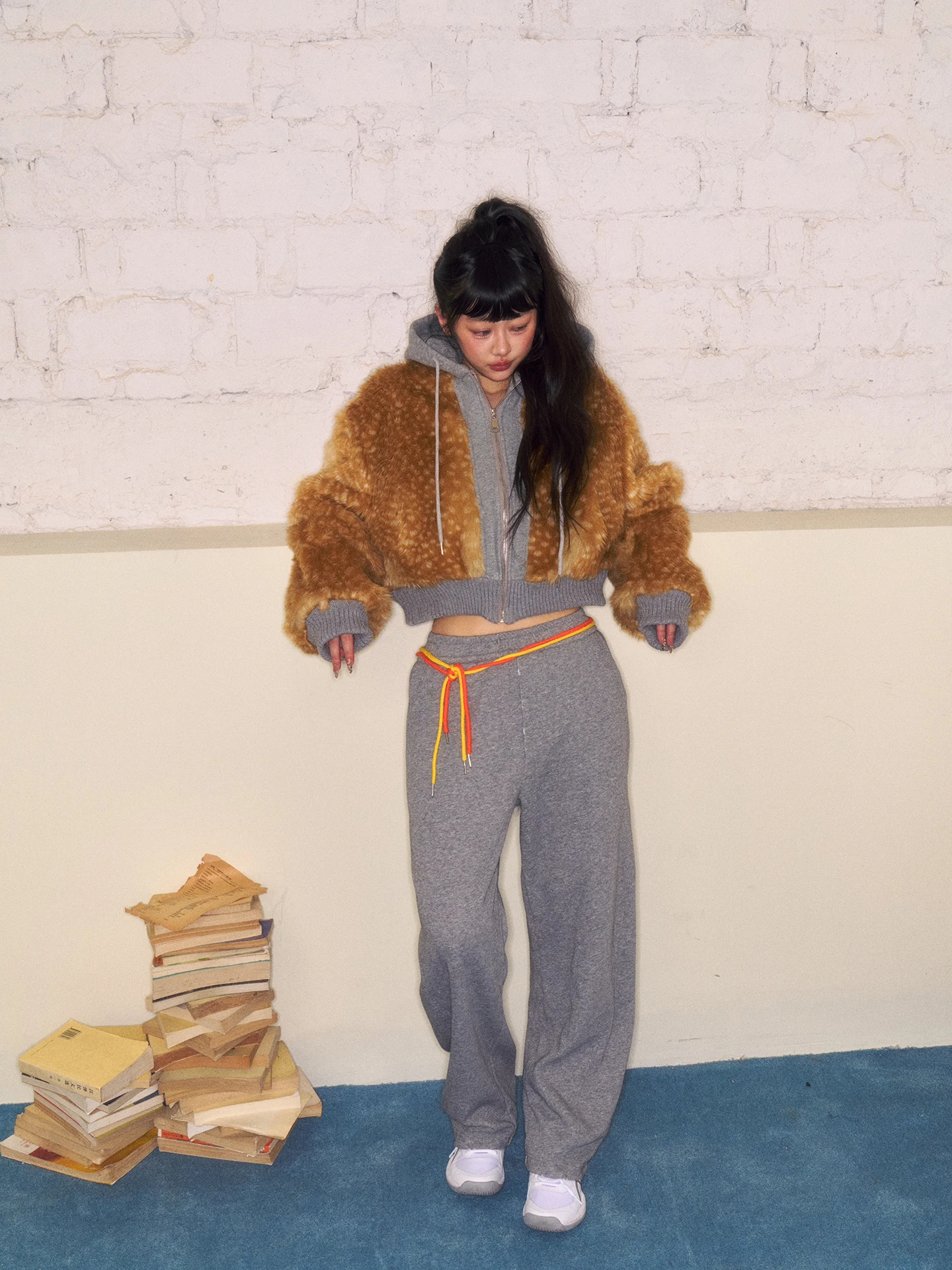 

Original ey Wide Leg Casual Pants Women's Loose Fit Dstring Sweatpants Spring Season l Waist Other Material