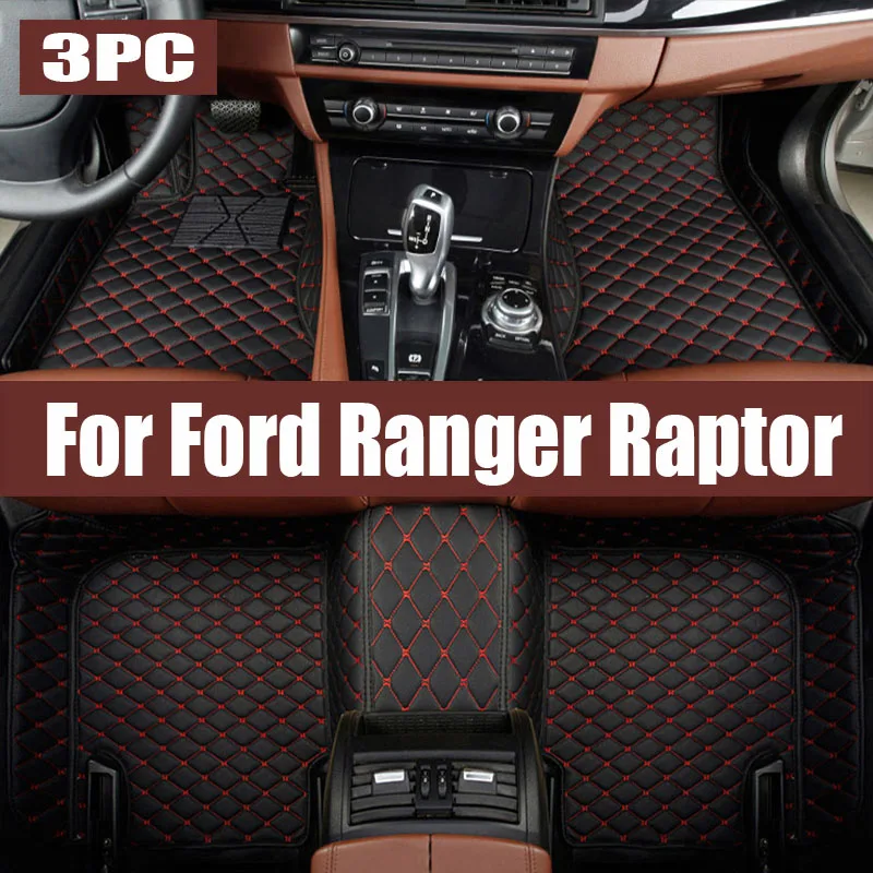 

TPE Custom Car Floor Mats for Ford Ranger Raptor 2015-2020 2021 LHD Automotive All Weather Carpet Rugs trunk mat