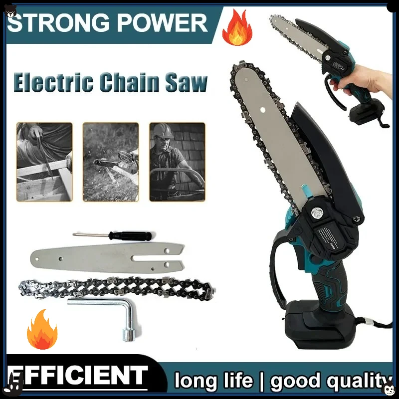 ماكيتا سلسلة المنشار 6 بوصة ل 18 فولت بطارية منشار كهربائي يده المحمولة قطع الأشجار الخشبية بالمنشار حديقة تشذيب الخشب أداة السلطة