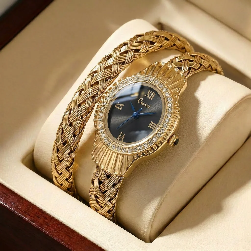 

1pcs Women's black dial alloy strap vintage fashion bracelet bangle elegant details Quartz Watch for daily business party holida