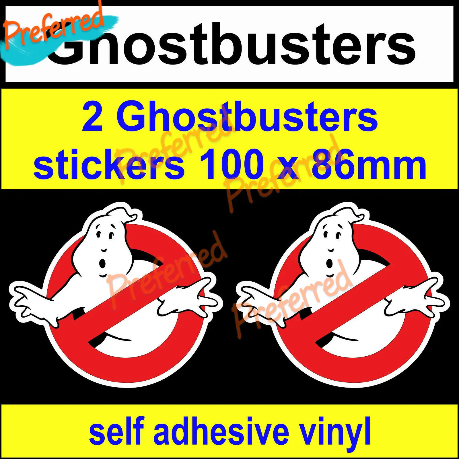 2 Ghostbusters Stickers Funny Novelty Toolbox DUB JDM Fun Van Bike High Quality KK Vinyl Car Decal 10cm X 8.6cm