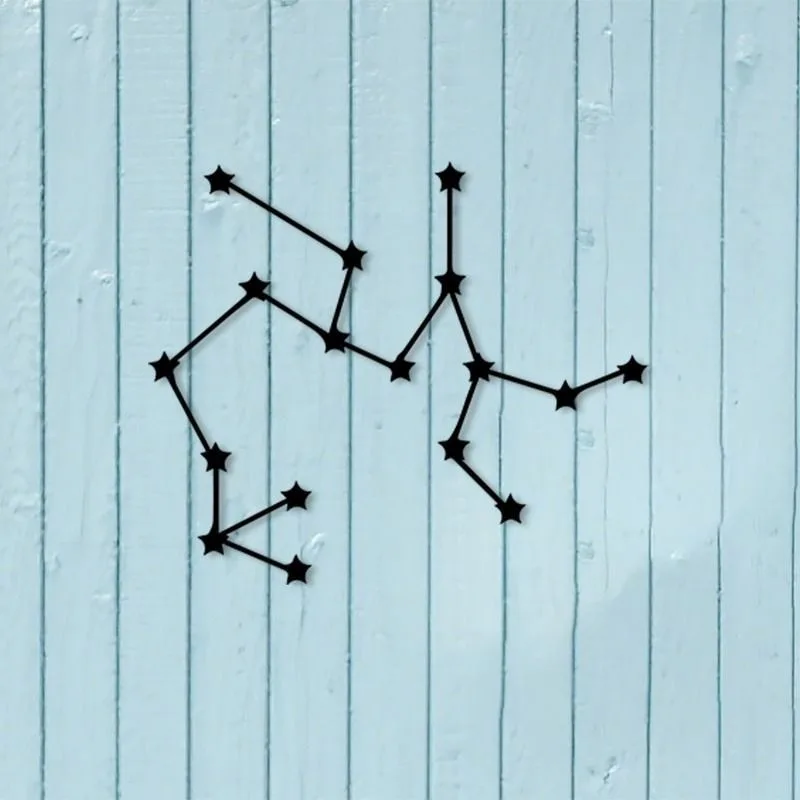 CIFbuy Sagittarius Metal Wall Art Black Iron Zodiac Constellation Decor Astrology Sign Hanging Ornament Home Room Gift
