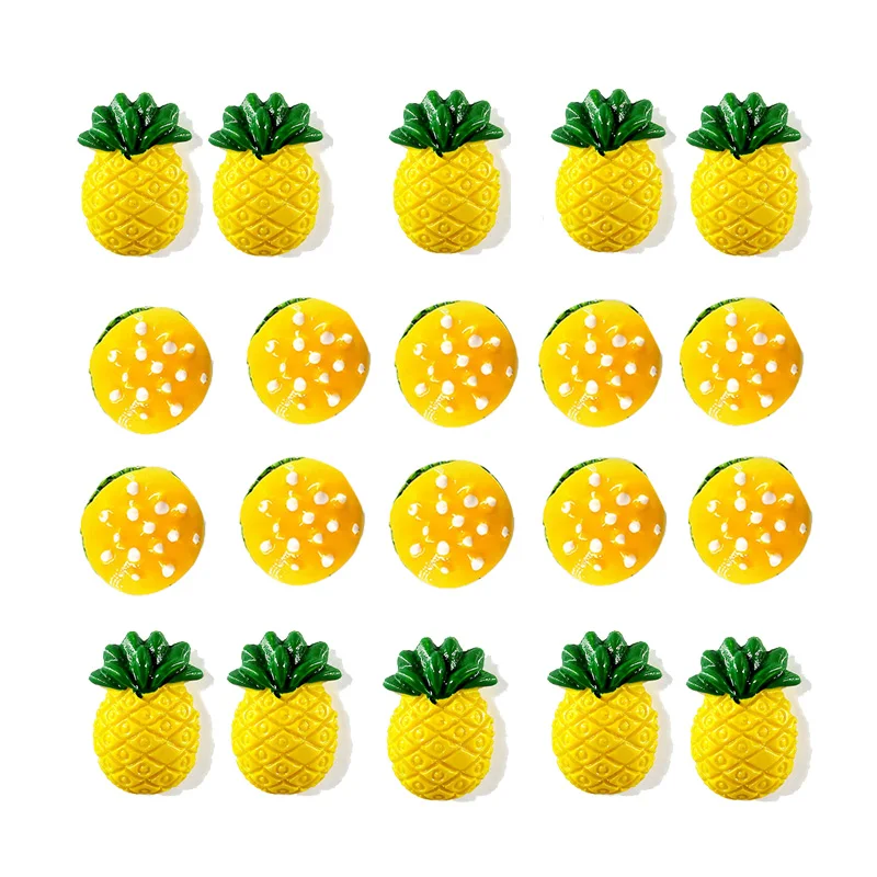 10pcs Hamburg Pineapple Fridge Magnet Figurine Resin Fruit Refrigerator Whiteboard Sticker Diy Decoration Kitchen Accessories