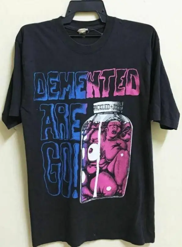 Vintage 80s demented Are Go Psychobilly Tour Concert T shirt The Cramps