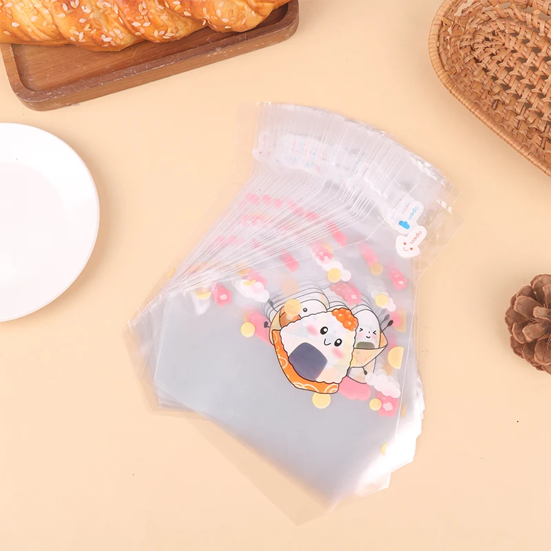 50Pcs Lovely Cartoon For Triangle Rice Ball Packaging Bag Nori Onigiri Sushi Bag Sushi Making Mold Bento Accessories