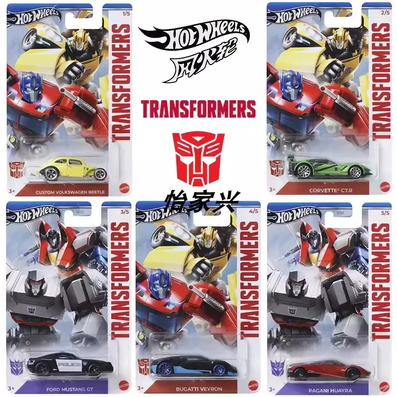 5 Pack Original Hot Wheels 1/64 Transformer Ford Mustang Minature Car Model Car Diecasts Toy Vehicle Hotwheels Coche GDG83