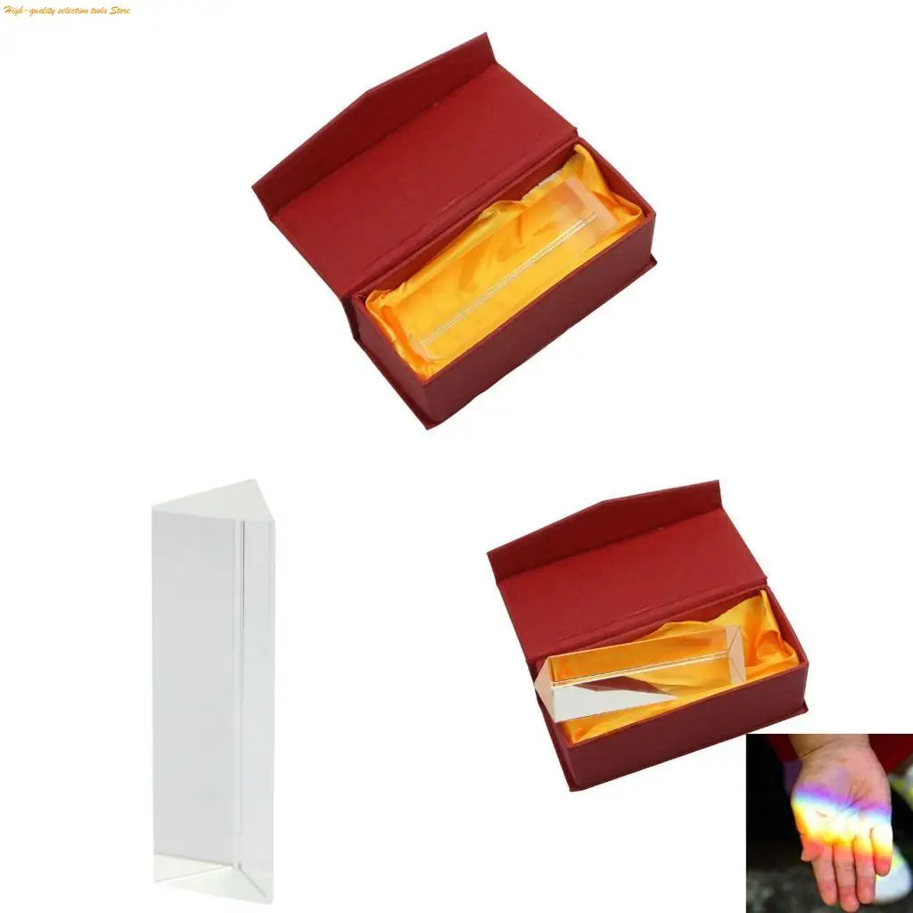 203F Optical Prism Glass Triangular Triple Prism For School Spectrum Reflecting