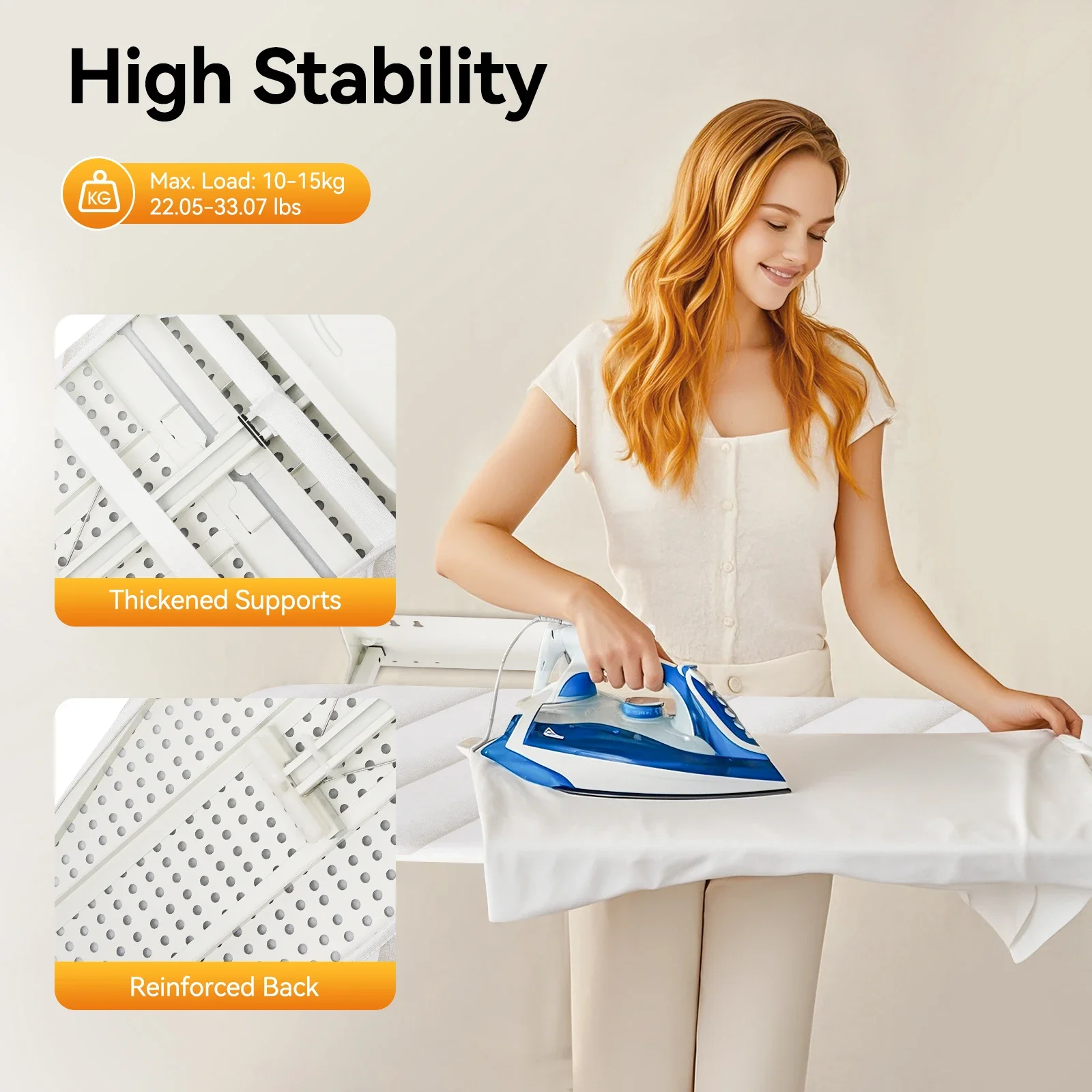 

Wall-Mounted Ironing Board, 180° Rotatable Retractable Ironing Board with Cover, Ironing Table for Small Spaces,for Laundry Room