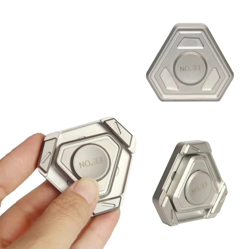 Fidget Spinner en acier inoxydable, carte à pousser magnétique en métal EDC, jouet anti-Stress, pointe supérieure, Gyroscope, soulage l'Anti-Stress
