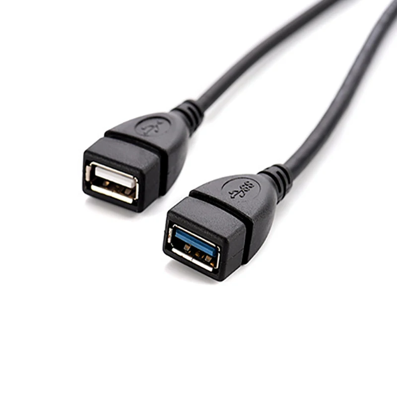 

1/3/5PCS Universal USB 2.0/3.0 Male To Dual USB Female Jack Splitter 2 Port USB Hub Data Cable Adapter Cord For Laptop Computer