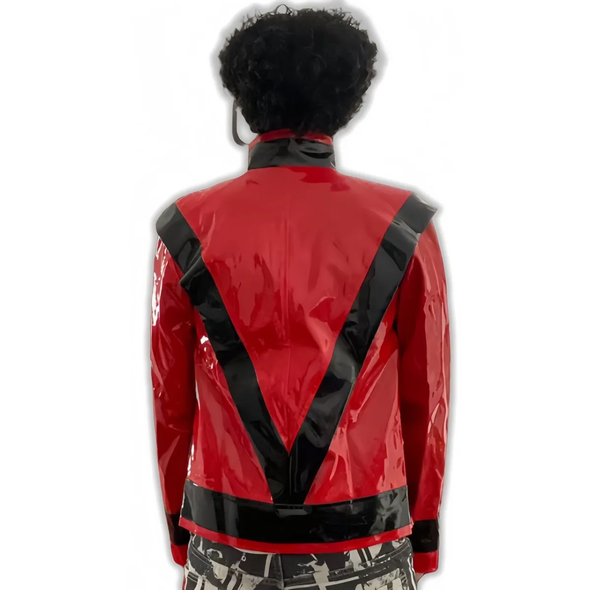 Halloween Impersonator Jacket Michael Jackson Red Leather This is it Thriller Skinny Motorcycle