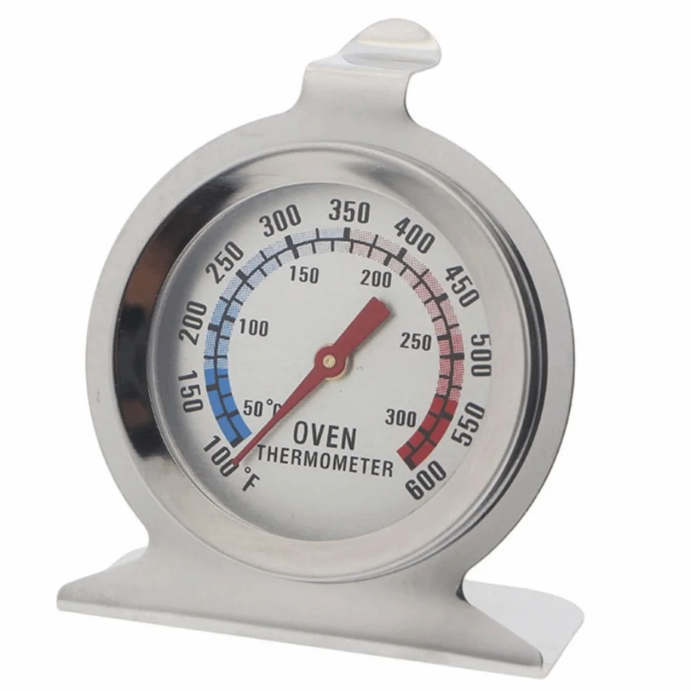 50~300℃ Oven Cookware Thermometer Stainless Steel Round Cooking Temperature Meter High Accuracy with Base Oven Thermometer Gauge