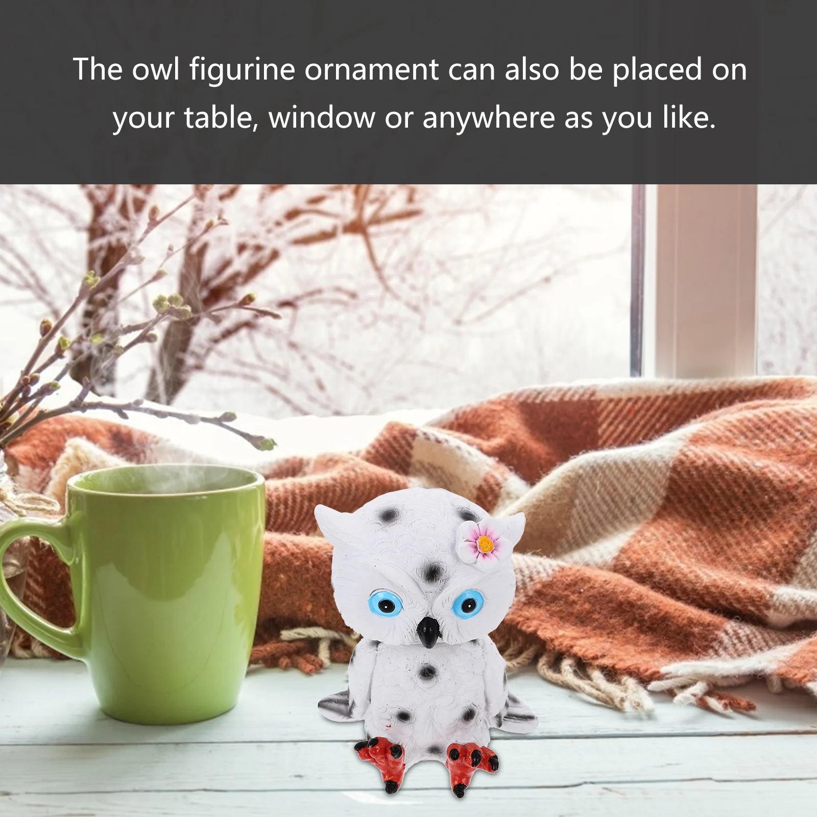 

Cartoon Shaking Owl Resin Crafts Decorative Owl Statue White Small Desk Table Home Decor Statue Figurine Gift L nament