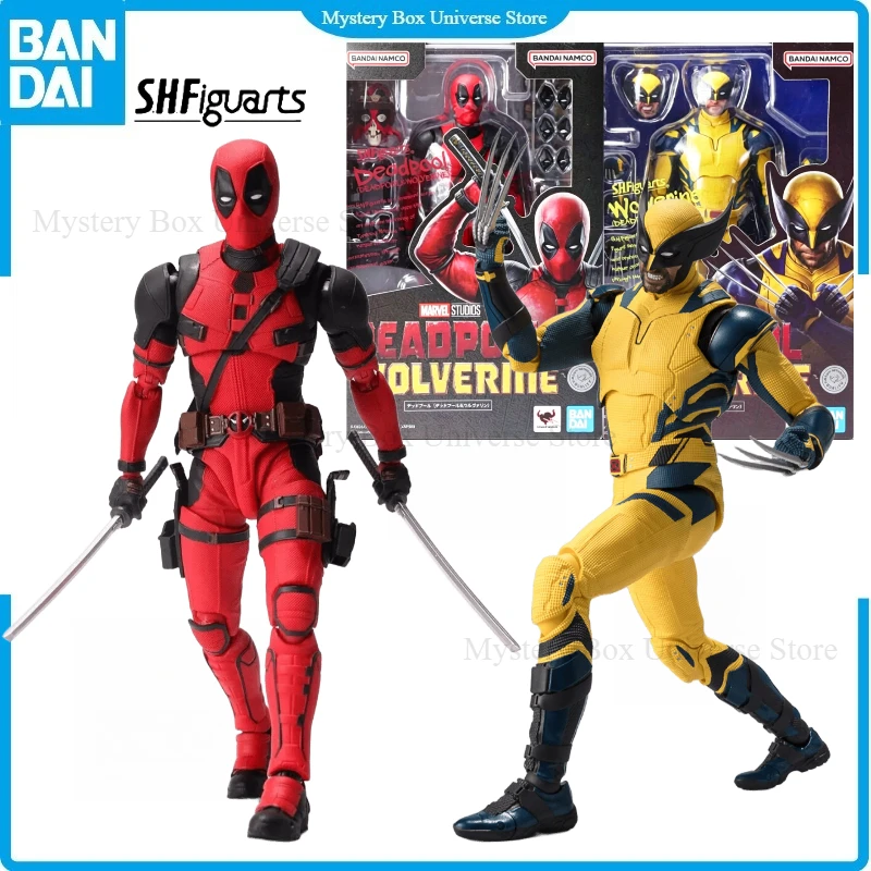 

In Stock Original Bandai S.H.Figuarts Deadpool & Wolverine Articulated Action Figure Marvel Movie Ver. Collectible Holiday Gift