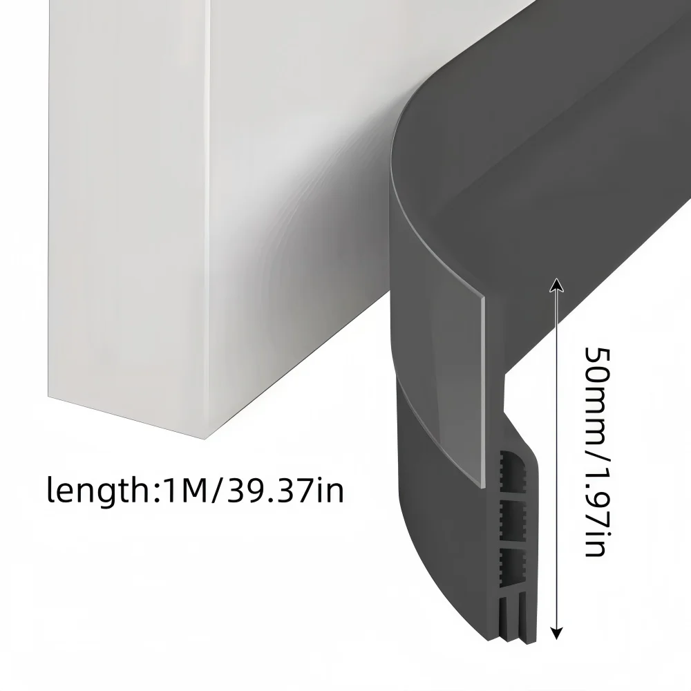 1PC Door Sweep, Weather Stripping Seal Door Blocker Drafts, Noise, Light, Under Door Gap Filler for Exterior & Interior Doors