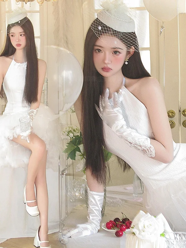 

Christmas Theme Portrait Dress Korean Style Birthday Girl Atmosphere Rich Girl Portrait Dress Private Studio Photography Clot...