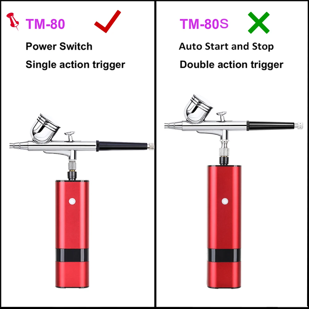 TM80-130 Kit aerografo portatile macchina per pistola per trucco ad alta pressione In Mini compressore d'aria multifunzionale per apparecchiature di bellezza