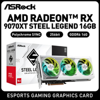 ASROCK AMD RX9070XT STEELLEGEND 16GB 4nm GDDR6 256bit Gaming Graphics Card New PCI Express 5.0 AMD GPU Desktop Video Card