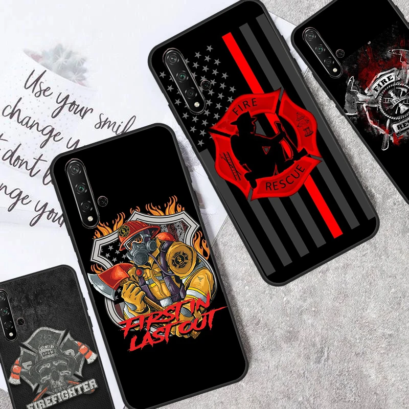 Rescue Fire Dept Case For Huawei P40 Lite P20 P30 Nova 11 Pro 3i 7i 8i 11i Y91 Y60 Y70 Y61 Y90 9 10 SE Cover