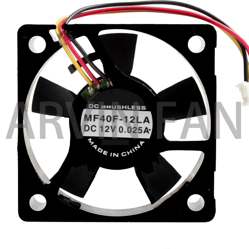 

MF40F-12LA 4cm 40mm Fan 40x40x10mm DC12V 0.025A 3lines 3pin Quiet Ultra-thin Small Cooling Fan For Power Micro Devices