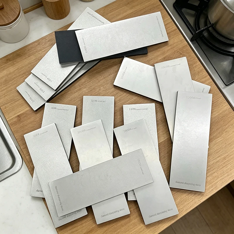 230*80mm Diamond Whetstone 240# 400# 600# 1000# Grit Non-slip Hard Base Knife Sharpening Stone Tool