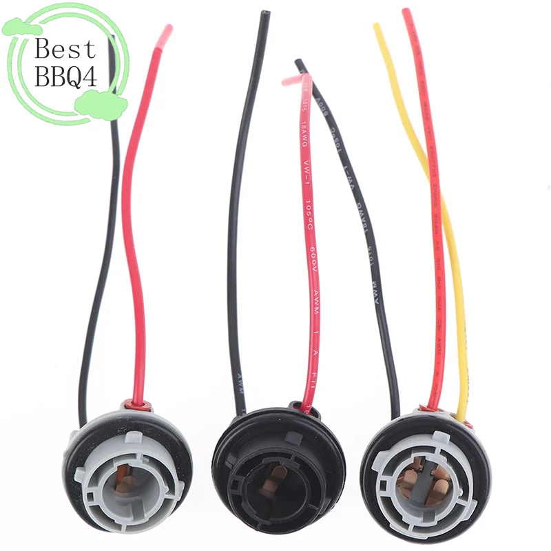 (BBQ4)2pcs 1156 1157 Bulb Socket BAY15D Lamp Holder P21/5W  Adapter Base Connector For Brake Light Plastic Car Accessories