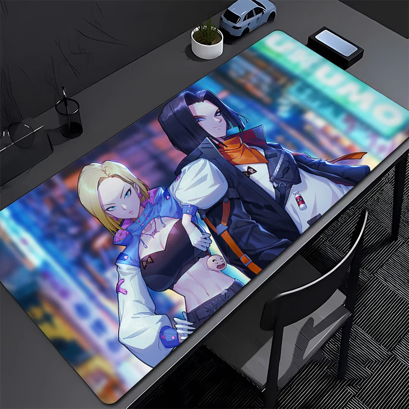 

Dragon Ball Android 18 Mouse pad Large e-sports game player mouse pad laptop keyboard pad non-slip mat coaster PC Anime Mousepad