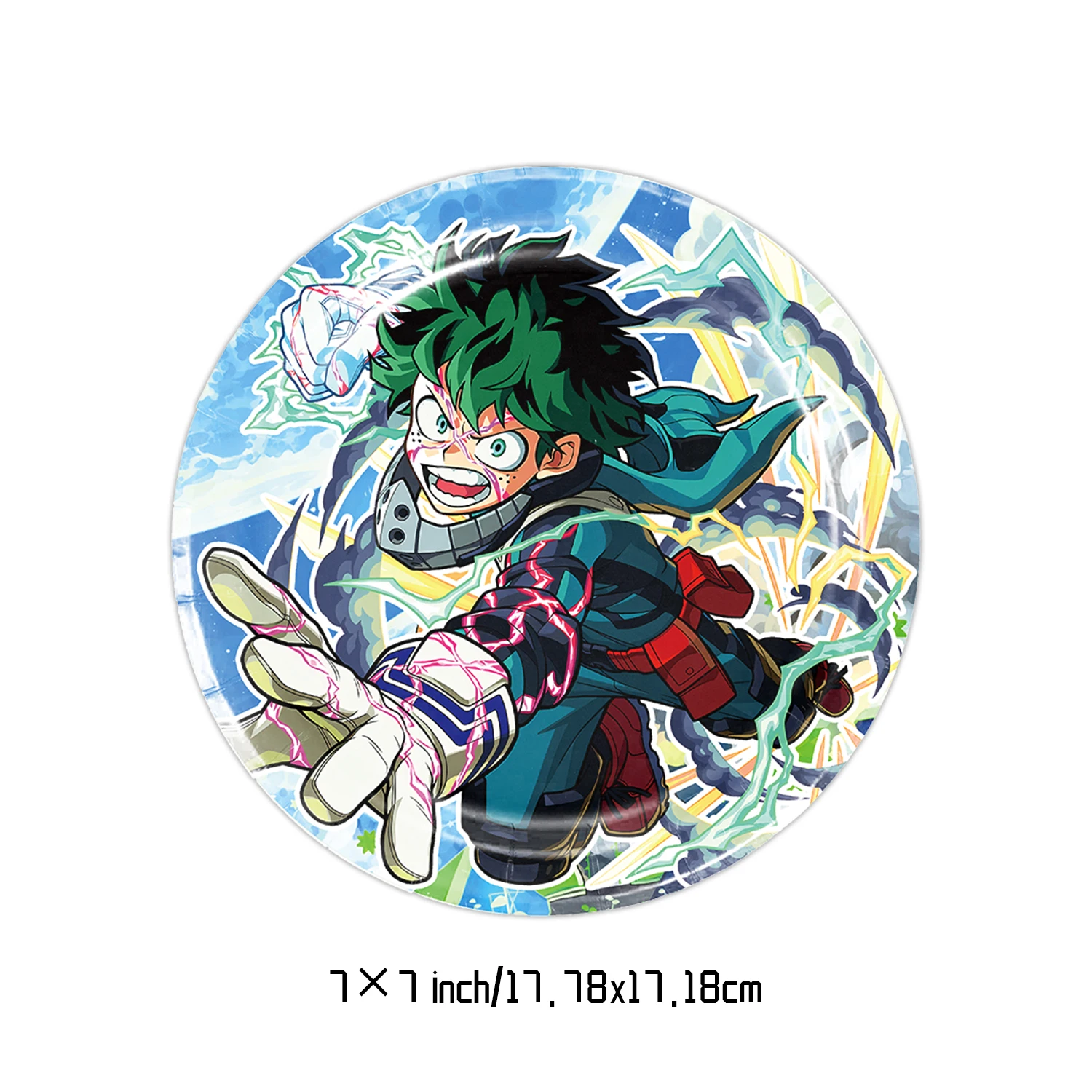 My Hero Academia Geburtstagsparty-Dekoration Einweg-Tischgeschirr Tischdecke Ballons Teller Kuchen Servietten Geschenk Kinder-Party-Zubehör-Set – Detail 5