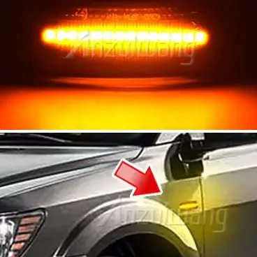 2x LED Dynamic Side Marker Light For Chrysler 300 Town Country 200 Trun Signal Lamps For Jeep Grand Cherokee Compass Car-Styling