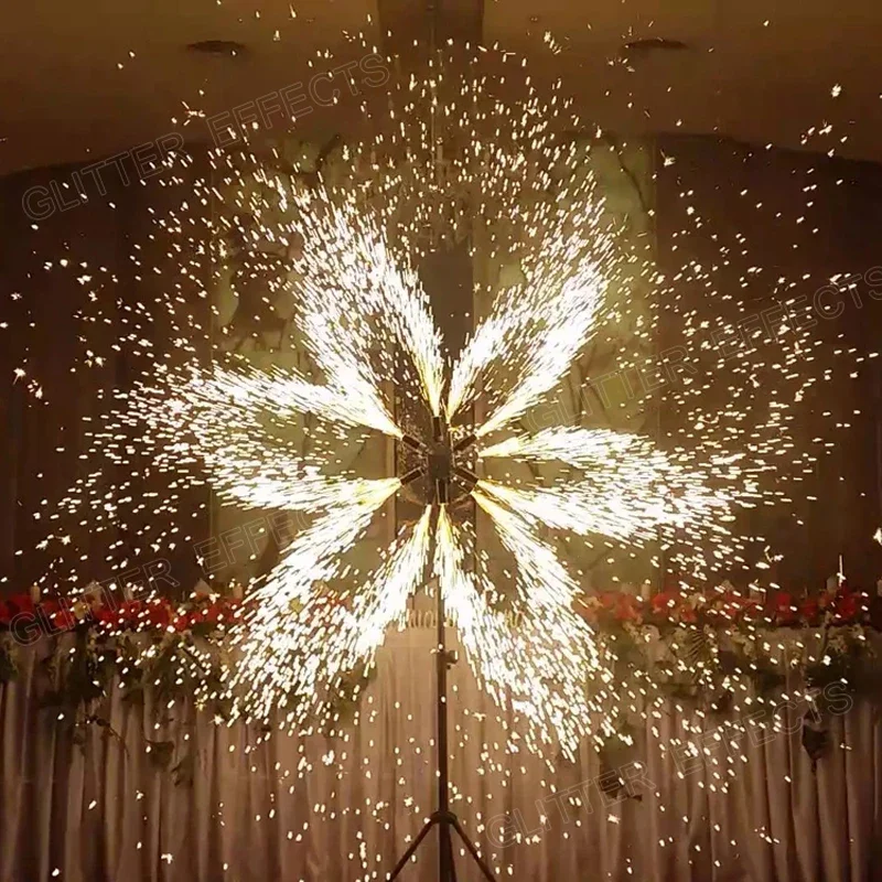 ELT02R-B Fontaine Froide Pyro Sans Fil À Distance Rotative Machine Double Roue Scène De Mariage Pyrotechnie Froide enquêter D'artifice Système De Tir