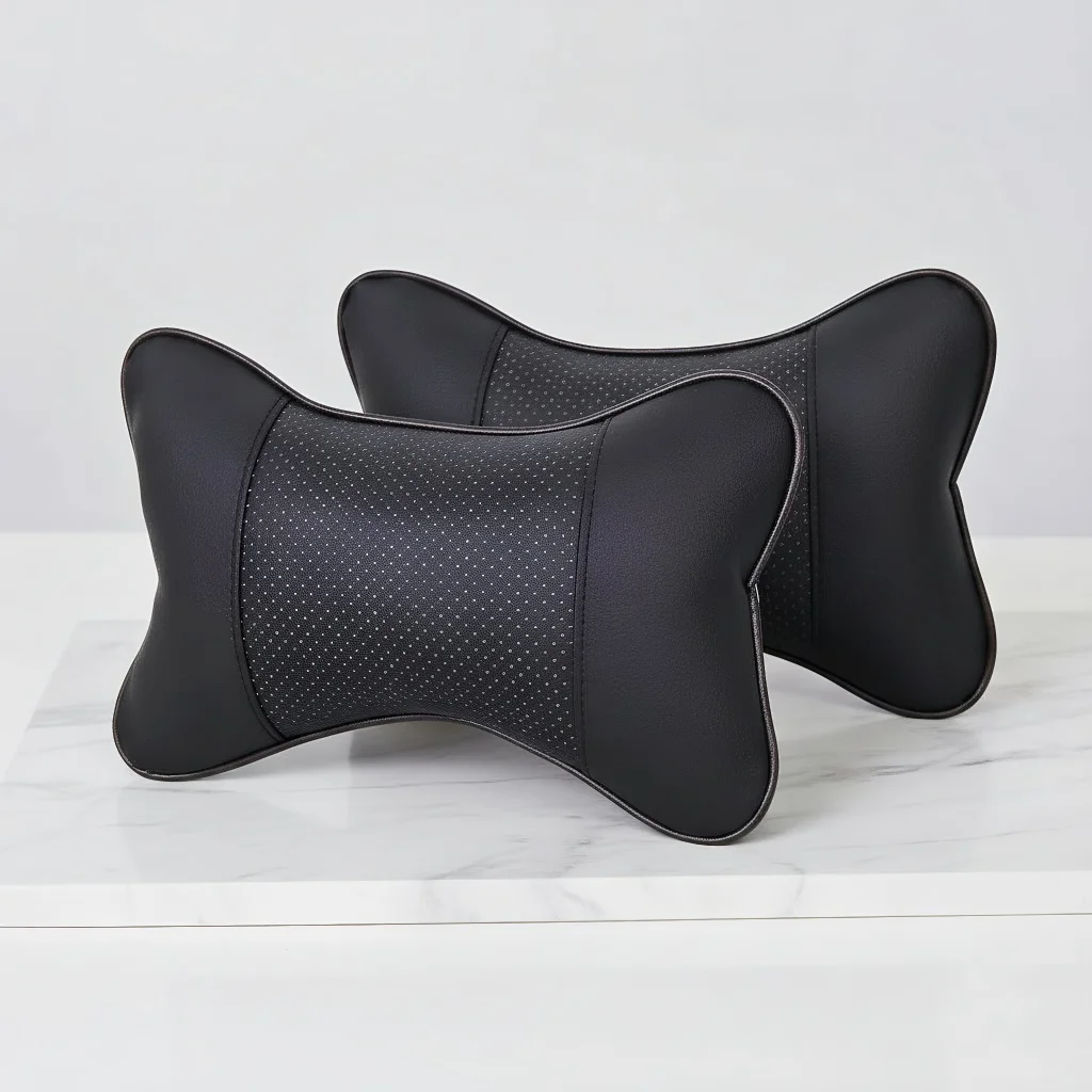 

Дышите легко, работает вождение. Вязаная кожаная подушка-подголовник для воздушного потока и поддержки. Оставайтесь оповещением о дороге.