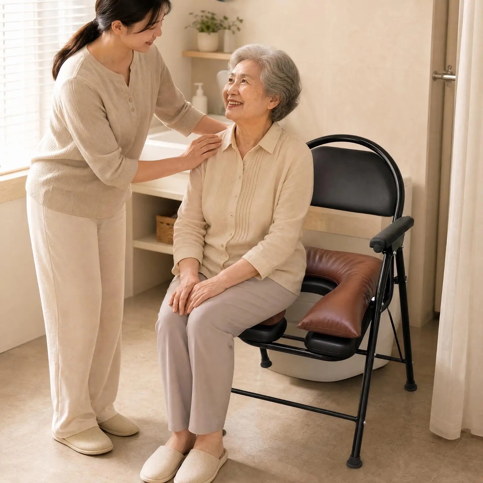 Comfortable Toilet for seat Cushion with 8cm Height Boost for Disabled People Portable Commode Chair Pad