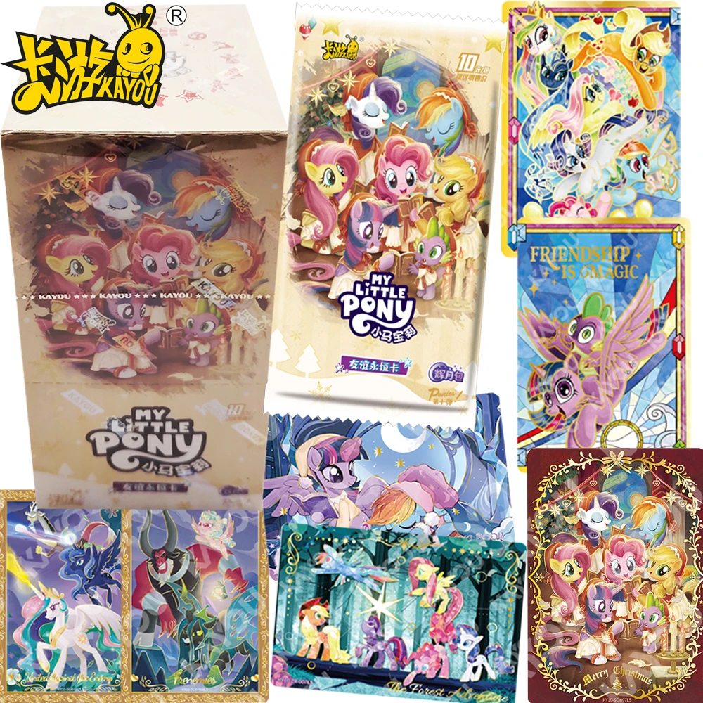

Original Kayou My Little Pony Collection Cards Fluttershy Pinkie Pie Magical Friendship Animation Peripheral Creative Cards Gift
