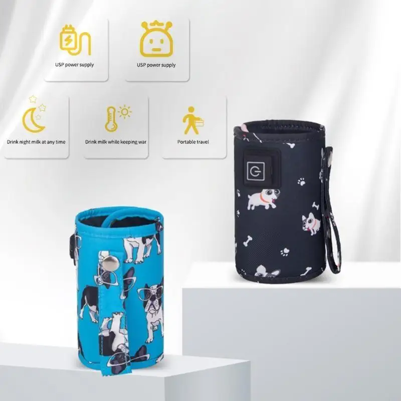 Babyflessenwarmer voor moedermelk, USB oplaadbaar om baby's te voeden tijdens nachtelijke reizen P31B