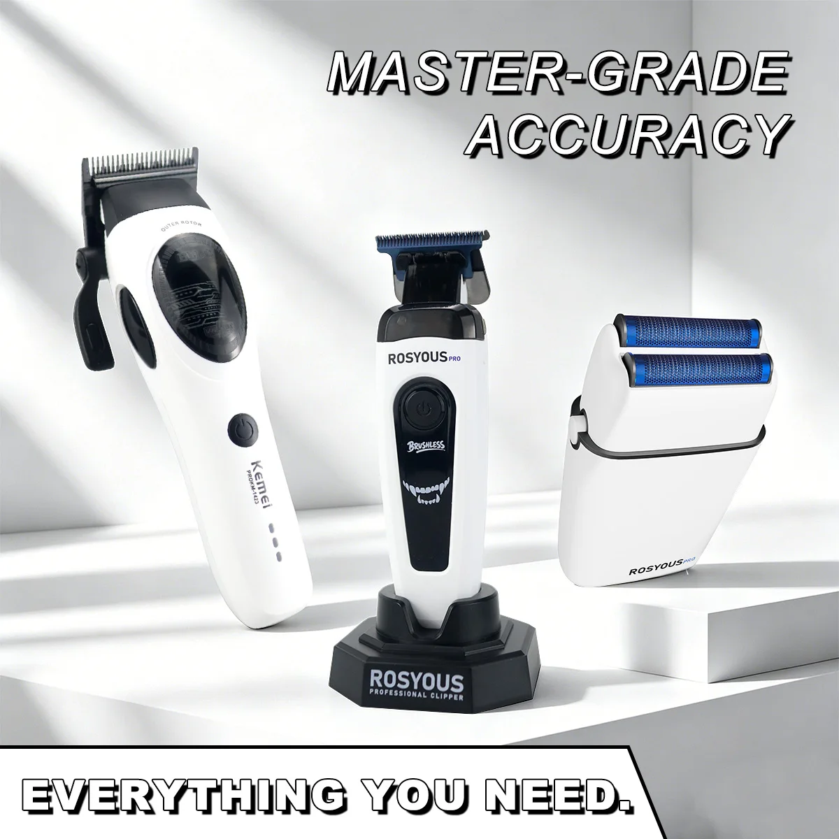 cortadora-de-pelo-kemei-km-1423-rosyous-rspro-202-rs-620-kit-profesional-para-hombre-motor-sin-escobillas-con-base-cargadora-maquinas-de-barberia