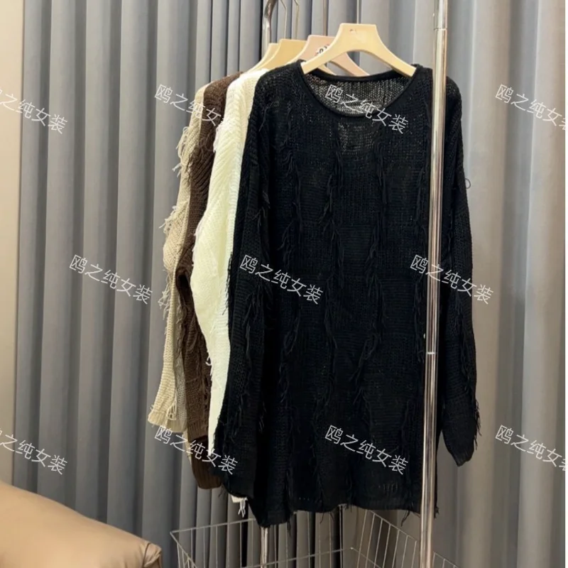 New Autumn Winter Korean Lazy Round Neck Versatile Loose Large Size Long-sleeved Tops Sweaters Casual Temperament Tops for Women